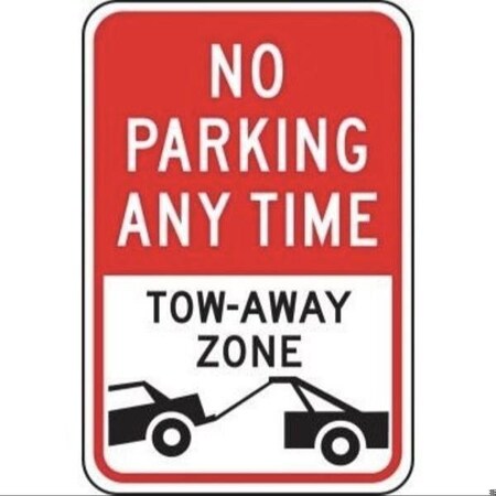 Accuform PARKING SIGN NO PARKING ANY TIME  FRP162RA FRP162RA